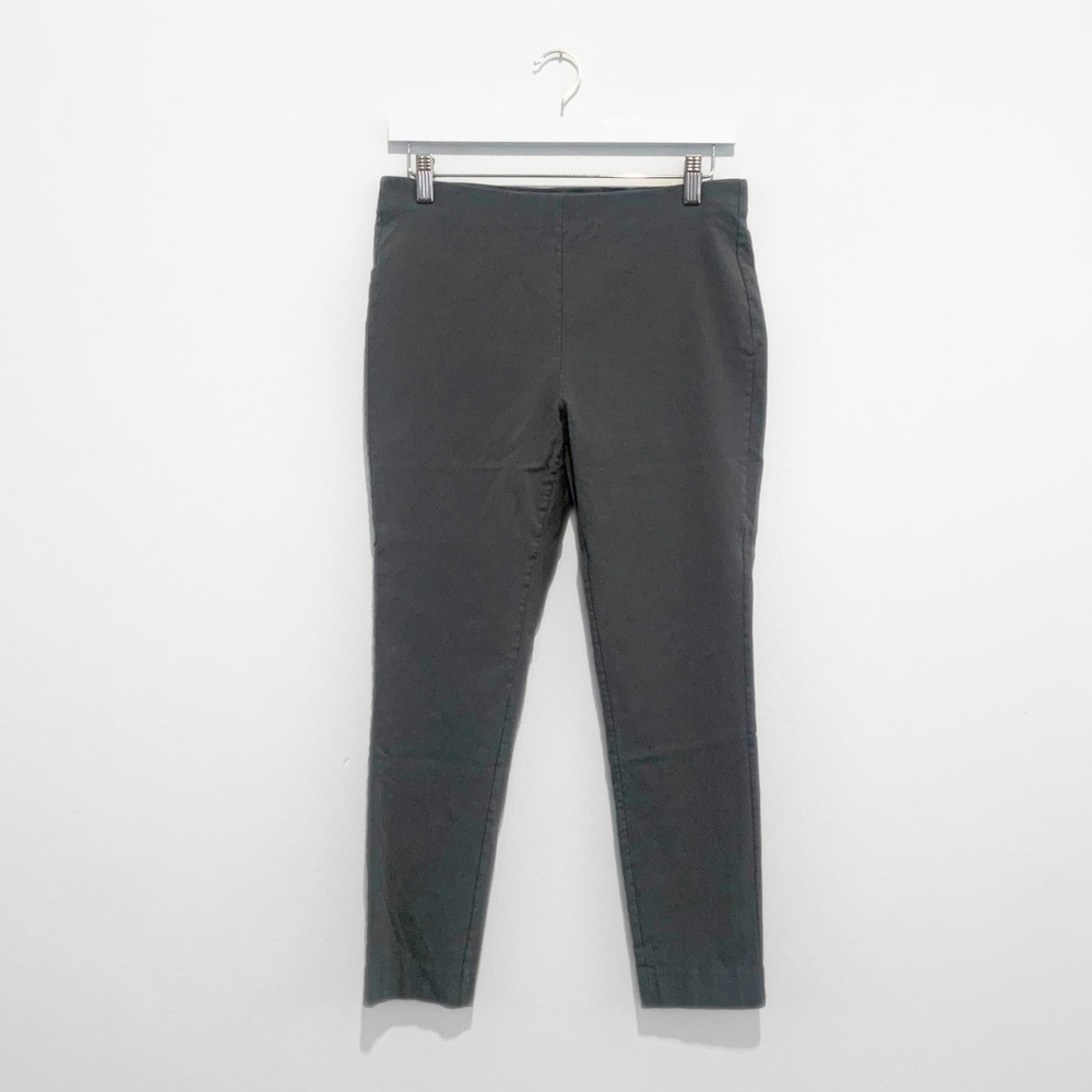 Michael Kors Chic Women's Cropped High Rise Trouser Pull on Pants Grey Large